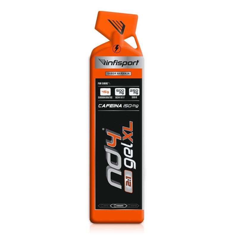 INFISPORT ND4 GEL XL 2.1 NARANJA C/CAFEINA 150MG 70GR