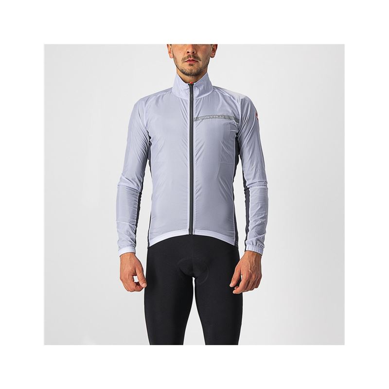 CHAQUETA CORTAVIENTOS CASTELLI SQUADRA GRIS