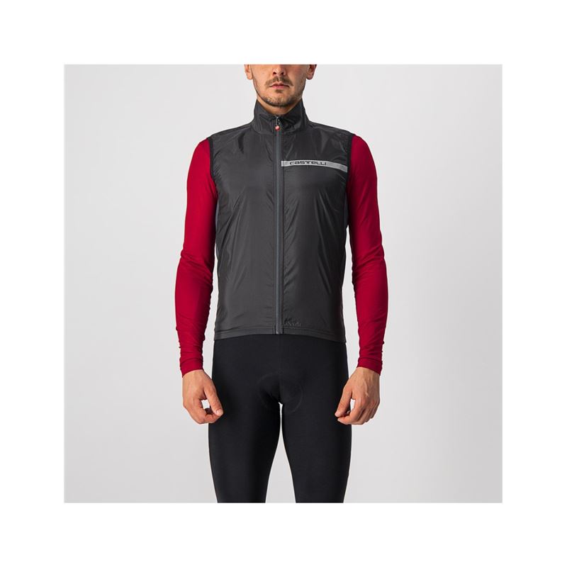 CHALECO CORTAVIENTOS CASTELLI SQUADRA NEGRO