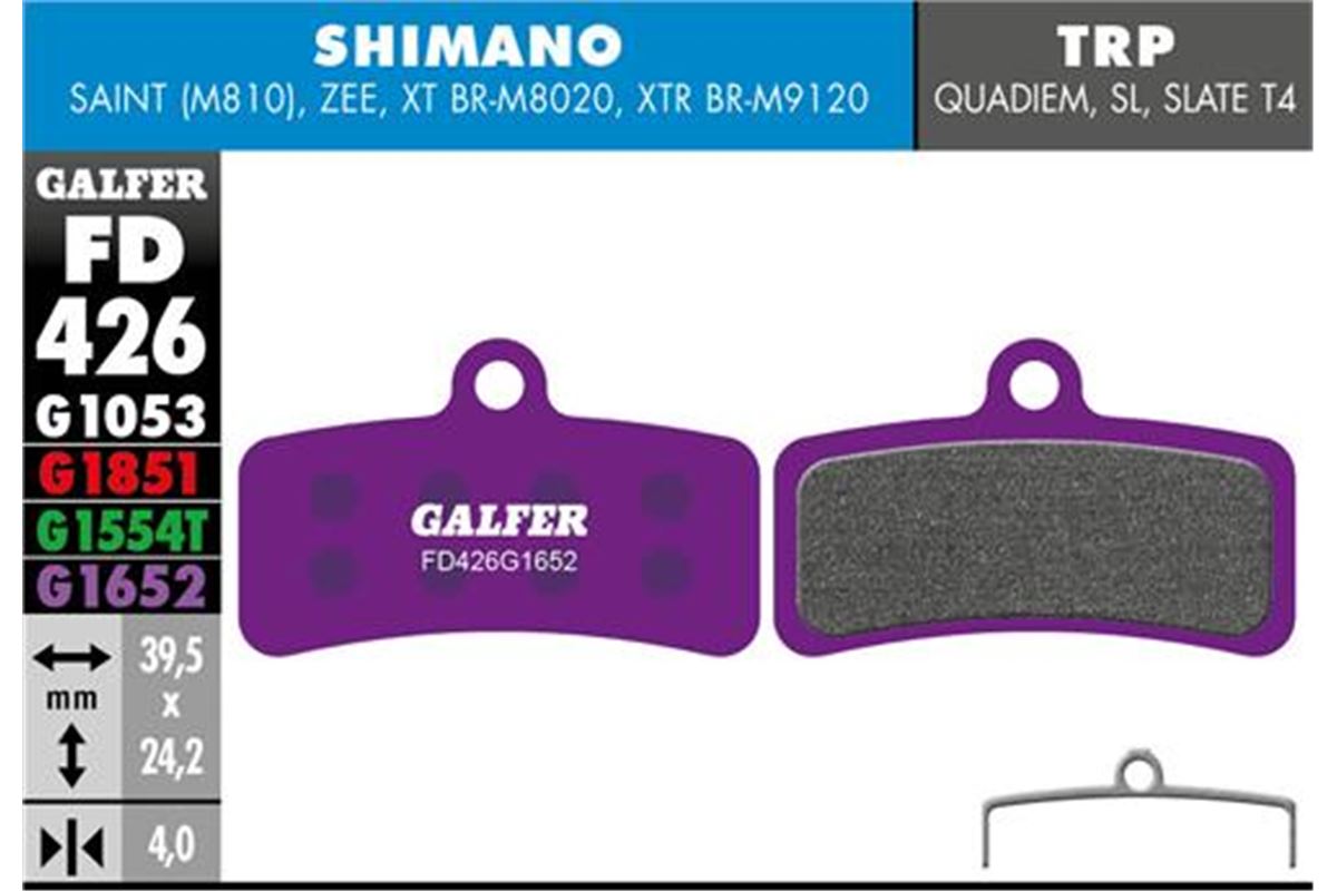 PASTILLA DE FRENO GALFER E-BIKE SHIMANO SAINT/ZEE
