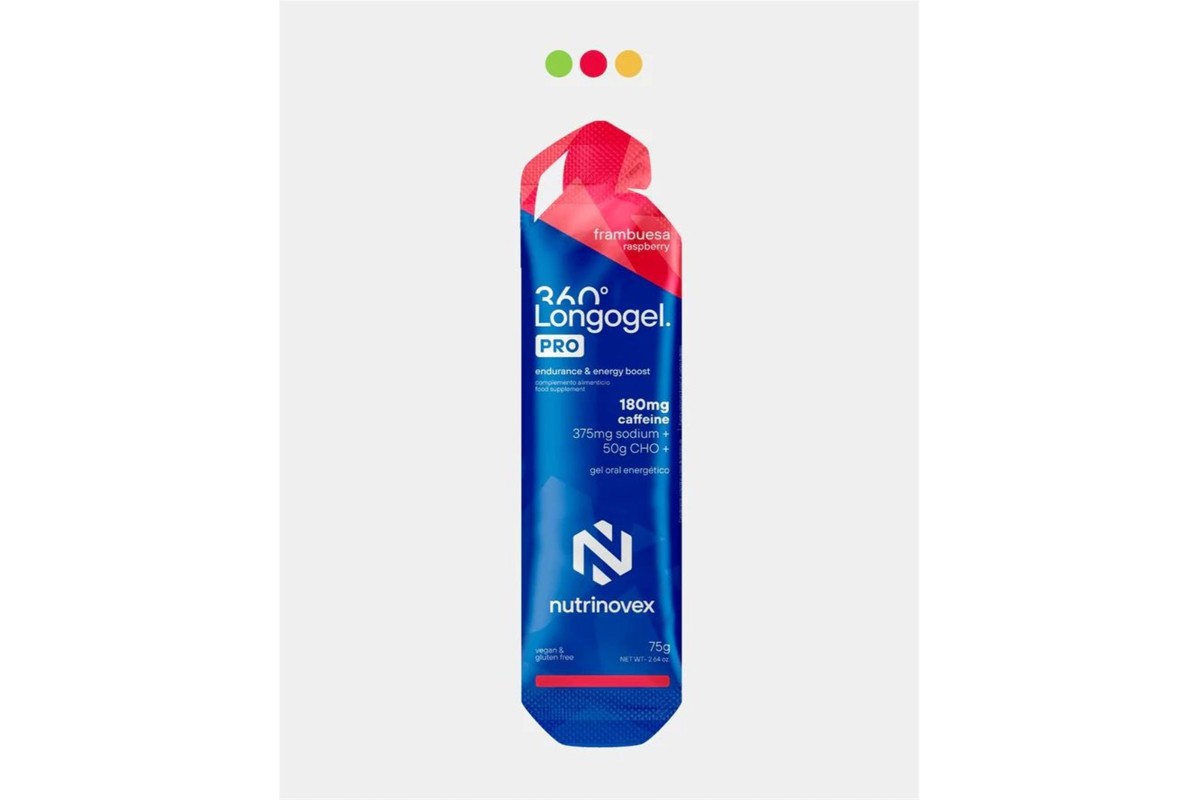 NUTRINOVEX LONGOGEL 360 PRO CAFEINA FRAMBUESA