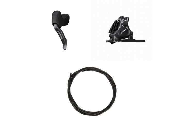 KIT FRENO SHIMANO GRX BRRX820KTBLRX825 IZQU DISC 160MM NEGRO