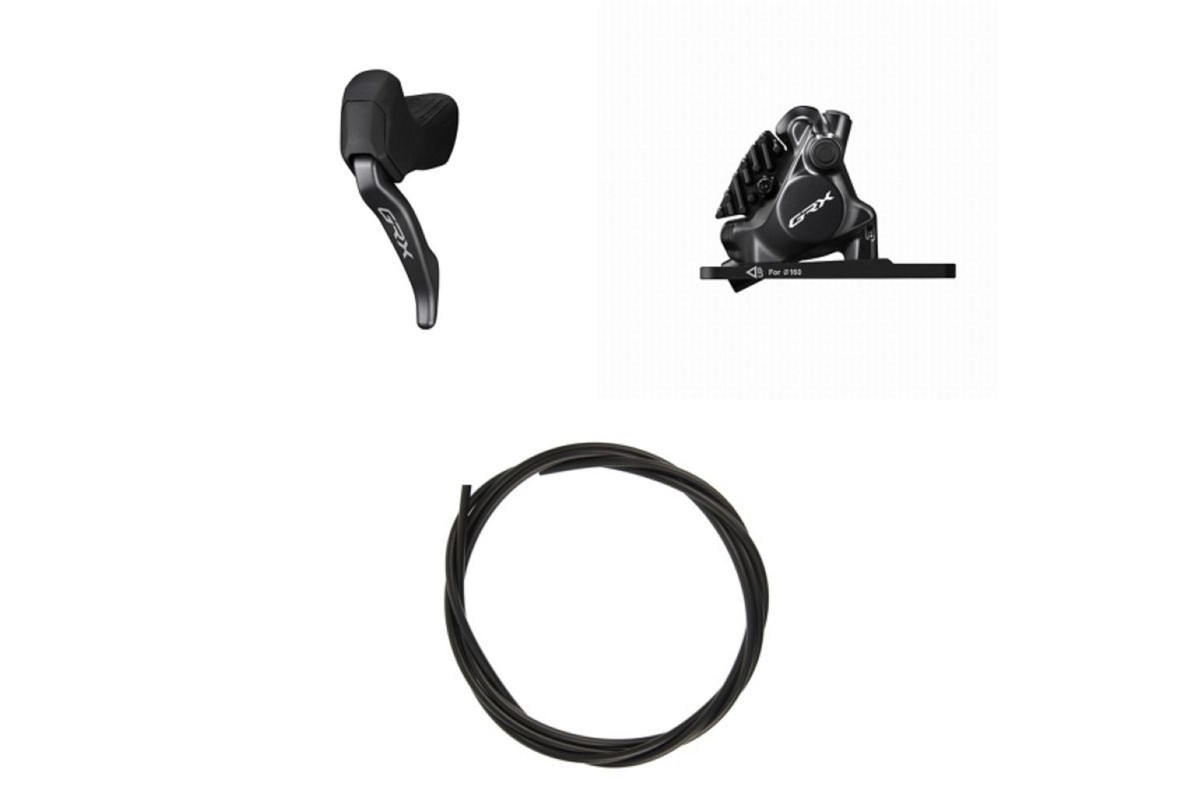 KIT FRENO SHIMANO GRX BRRX820KTBLRX825 IZQU DISC 160MM NEGRO