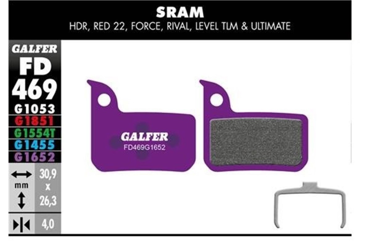 PASTILLA DE FRENO GALFER E-BIKE SRAM RED/FORCE/RIVAL/LEVEL