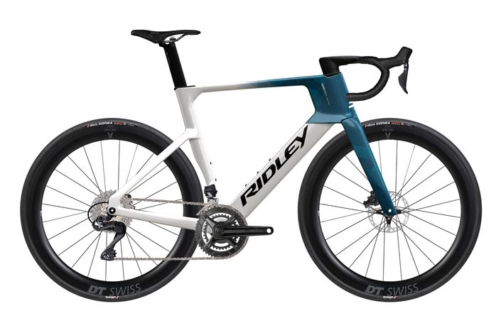 BICICLETA RIDLEY E-NOAH 7E9 ULTEGRA DI2 BLANCO-AZUL