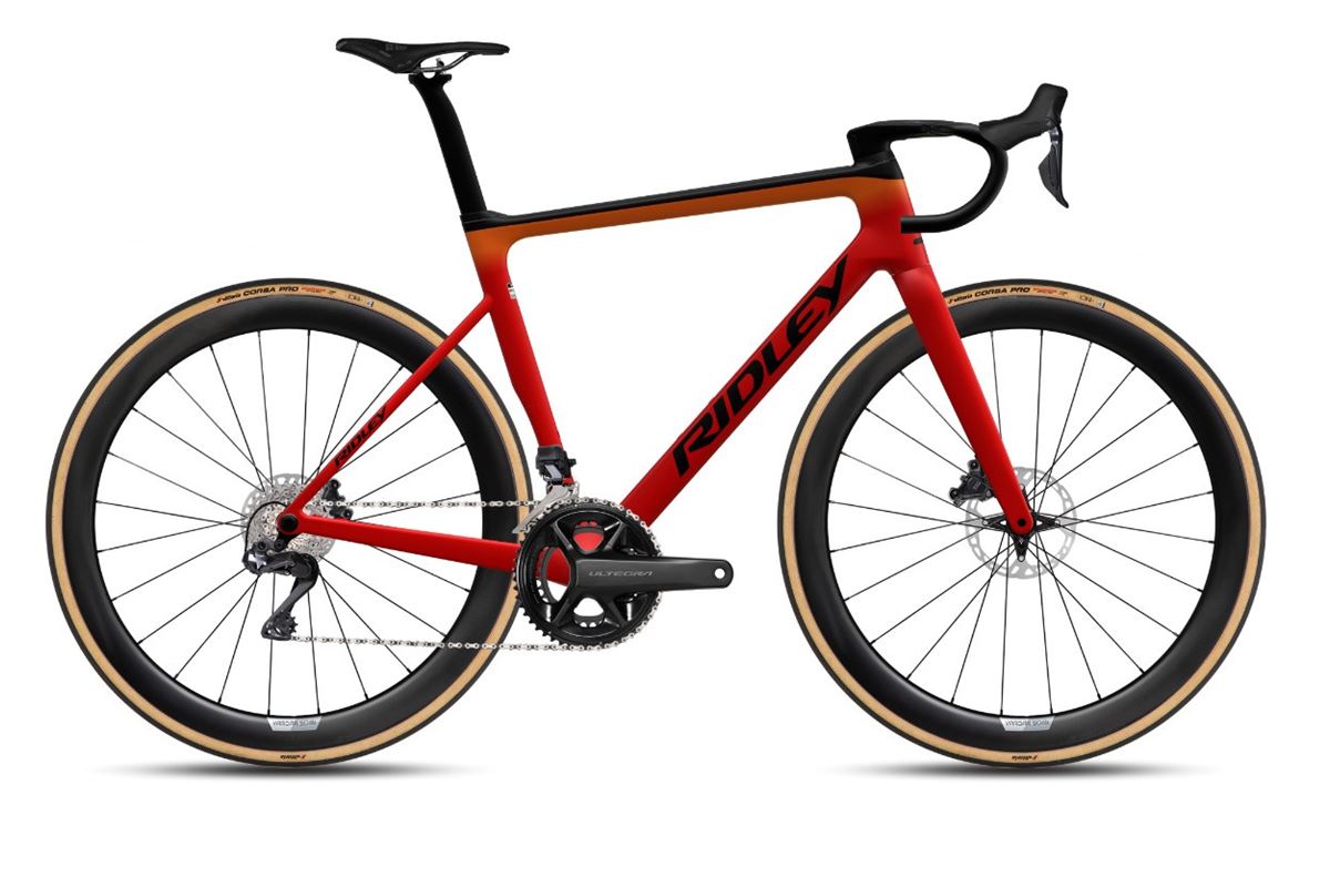 BICICLETA RIDLEY FALCN RS DISC ULTEGRA DI2 RED ORANGE-BLACK