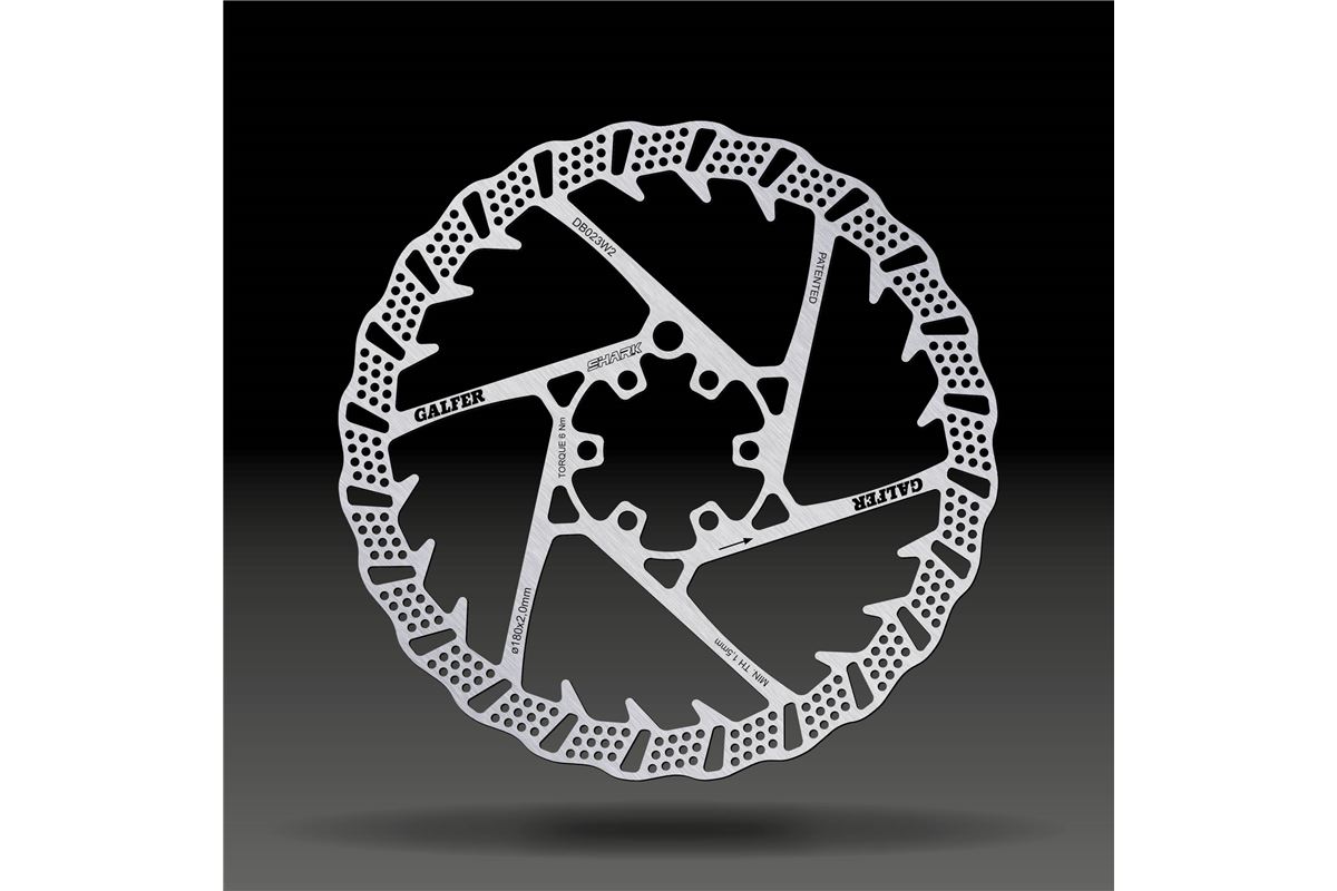 DISCO FRENO GALFER MTB SHARK 180X2 MM