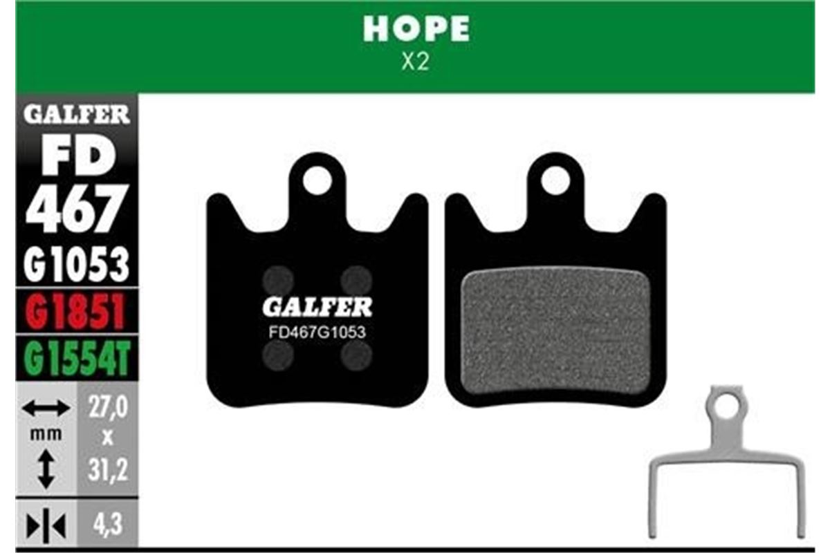 PASTILLA DE FRENO GALFER STD HOPE X2