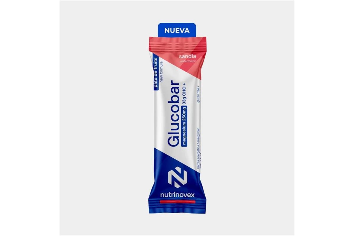 Barrita energética Nutrinovex Glucobar fresa | ExpobikeS