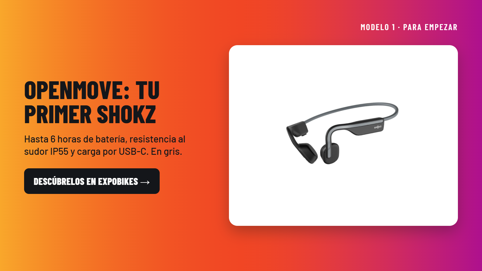Auriculares Shokz OpenMove gris de conducción ósea