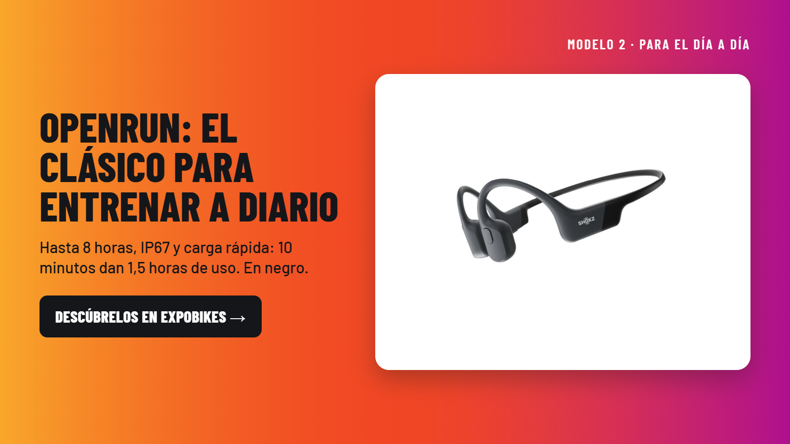 Auriculares deportivos Shokz OpenRun USB-C negros