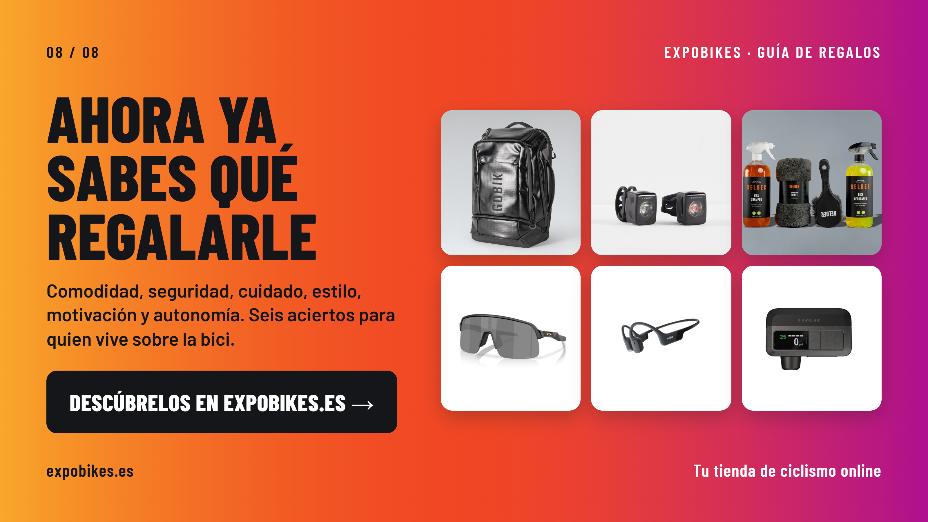 Seis regalos para ciclistas disponibles en ExpobikeS